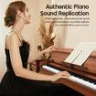Melodic Keyboard Electric Digital Piano Hammer Action 88 Key Weighted 128 Polyphony Wood color