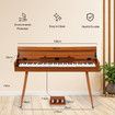 Melodic Keyboard Electric Digital Piano Hammer Action 88 Key Weighted 128 Polyphony Wood color