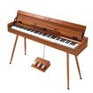 Melodic Keyboard Electric Digital Piano Hammer Action 88 Key Weighted 128 Polyphony Wood color
