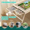 1000pcs Jigsaw Puzzle Table Board Tray Wooden Games Desk Plate Portable Holder Folding Legs 4 Drawers Adjustable Light Strip