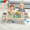 1000pcs Jigsaw Puzzle Table Board Tray Wooden Games Desk Plate Portable Holder Folding Legs 4 Drawers Adjustable Light Strip