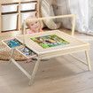 1000pcs Jigsaw Puzzle Table Board Tray Wooden Games Desk Plate Portable Holder Folding Legs 4 Drawers Adjustable Light Strip
