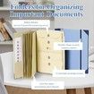 Document Organizer Folio, Important Document Organizer, in Case I Go Missing Binder, Estate Planning Organizer, File Organizer for Paper, Office and School, Work, Blue