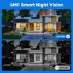 4x Wifi Security Camera Wireless CCTV Home PTZ Outdoor Solar System 4MP 16CH NVR