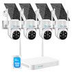 4x Wifi Security Camera Wireless CCTV Home PTZ Outdoor Solar System 4MP 16CH NVR