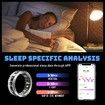 Smart Ring Fitness Tracker Rate Monitor Sleep Recorder Activity Reminder with Charging Case,IP68 Waterproof(9#)