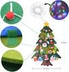 DIY Felt Christmas Tree with 32pcs Ornaments Family 3D Fake Xmas Tree with 20 LED Lights for Kids Home Door