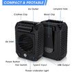 Portable Waist Clip Fan, 10000mAh Battery Powered Hands Free Cooling Fan, Wearable Belt Personal Fan for Outdoor (Black)