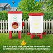 Chicken Bird Feeder Poultry Waterer Set Auto Food Water Dispense Automatic Hen Chick Chook Feeding Drinking Cup 8kg 7L for Coop Fence