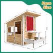 Kids Wooden Cubby House Childrens Playhouse Game Activity Centre Indoor Outdoor Garden Backyard Cottage Play Area