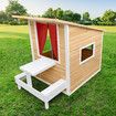 Kids Wooden Cubby House Childrens Playhouse Game Activity Centre Indoor Outdoor Garden Backyard Cottage Play Area