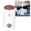 Mini USB Powered Car Humidifier Mute Large Misting Air Humidifier for Home Office Bedroom One Key Operation (White)