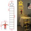 2M Warm Light Outdoor Christmas Decoration Climbing Santa Claus on Ladder Window Hanging Lights Solar Power