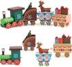 Wooden Mini Train Christmas Ornament Decor for Christmas Birthday Gift Party Favors Home & Kindergarten Decor