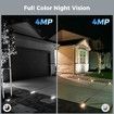 Solar Security Camera Wireless 3K 4MP WiFi Surveillance Battery Powered Motion Detection Night Vision 2 Way Audio 2 Pcs