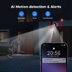 Solar Security Camera Wireless 3K 4MP WiFi Surveillance Battery Powered Motion Detection Night Vision 2 Way Audio 2 Pcs