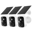 Wireless Security Camerax3 Solar Outdoor 3K 4MP Battery Powered 2 Way Audio Surveillance WiFi Smart Home Motion Detection Waterproof Colour Night Vision