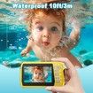 Underwater Camera,Waterproof Camera with 32GB Card,4K FHD 48MP Dual-Screen Selfie Digital Camera,10FT Waterproof Camera for Snorkeling,Surfing,Rafting (Yellow)