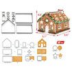 Gingerbread House Cookie Cutter Set, 3D House Cookie Cutters, Gingerbread House Kit for Holiday, Winter, Christmas and Gingerbread House Kit for Kids, Gift Package, 10Pcs Christmas Cookie Cutters