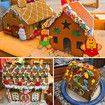 Gingerbread House Cookie Cutter Set, 3D House Cookie Cutters, Gingerbread House Kit for Holiday, Winter, Christmas and Gingerbread House Kit for Kids, Gift Package, 10Pcs Christmas Cookie Cutters