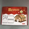 Gingerbread House Cookie Cutter Set, 3D House Cookie Cutters, Gingerbread House Kit for Holiday, Winter, Christmas and Gingerbread House Kit for Kids, Gift Package, 10Pcs Christmas Cookie Cutters