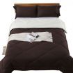 DreamZ Microfibre Reversible Quilt Duvet Cover and Pillowcase Set in Double Size