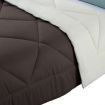 DreamZ Microfibre Reversible Quilt Duvet Cover and Pillowcase Set in Double Size
