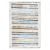 Marlow Floor Rug Short Pile Washable Carpet Soft Plush Non Slip Stripe 80x120