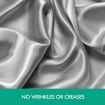 DreamZ Silk Satin Quilt Duvet Cover Set in Double Size in Ivory Colour