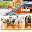 160cm Folding Dog Ramp Stair Pet Puppy Cat Aluminium Step Canine Animal Ladder for High Bed Car Truck SUV Couch Sofa with Nonslip Rug Surface