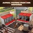 3 Hole Chicken Nesting Box Roll Away Chook Hen Laying Boxes Modular Nest House Poultry Egg Nest Brooder Coop Perch Plastic
