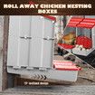 3 Hole Chicken Nesting Box Roll Away Chook Hen Laying Boxes Modular Nest House Poultry Egg Nest Brooder Coop Perch Plastic