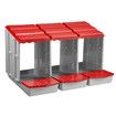 3 Hole Chicken Nesting Box Roll Away Chook Hen Laying Boxes Modular Nest House Poultry Egg Nest Brooder Coop Perch Plastic