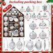 70 Pcs Christmas Tree Balls Ornaments Set Assorted Xmas Hanging Ornaments Balls with Hanging Loop for Christmas Tree Xmas Holiday Party Decoration Supplies, Silver