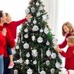 70 Pcs Christmas Tree Balls Ornaments Set Assorted Xmas Hanging Ornaments Balls with Hanging Loop for Christmas Tree Xmas Holiday Party Decoration Supplies, Silver