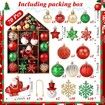 70 Pcs Christmas Tree Balls Ornaments Set Assorted Xmas Hanging Ornaments Balls with Hanging Loop for Christmas Tree Xmas Holiday Party Decoration Supplies, Red