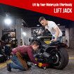 Motorcycle Lift Stand Motorbike Scissor Lifting Hoist Jack Dirtbike ATV Work Repair Platform Bench with Dolly Tray Wheels Heavy Duty Steel 500kg