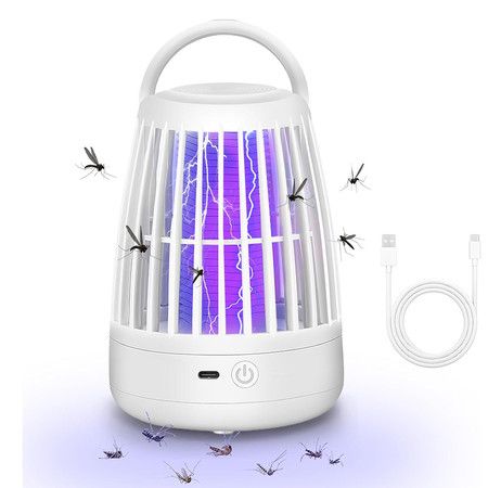 Mosquito Bug Zapper Indoor Bug Zapper with LED Light, Electronic Mosquito Repellent Lamp, Flying Insect Trap for Home Bedroom Outdoor Camping