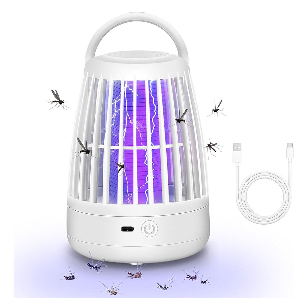 Mosquito Bug Zapper Indoor Bug Zapper with LED Light, Electronic Mosquito Repellent Lamp, Flying Insect Trap for Home Bedroom Outdoor Camping