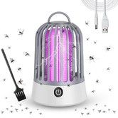 Electric Mosquito Zapper, Portable Rechargeable Bug Zapper, Waterproof Insect Killer, Electric Fly Zapper for Home, Patio, Camping (Grey)