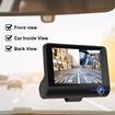 3 Lens Car Dash Camera Front Inside and Rear Camera 4 in Car Camera 140°Wide Angle Looping Recording G-Sensor, Max Support 32GB Card HDR Motion Detection