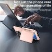 Card Holder Case for iPhone 16 with Heavy Duty Protective Dual Layer Shockproof Wallet Case,with Hidden Card Slot Color Rose