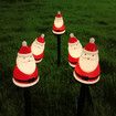Solar Christmas Garden Stake Lights, Outdoor Waterproof Solar Santa Claus Garden Stake Christmas Pathway Lights