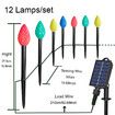 12 Pack C9 Christmas Decorations Outdoor Waterproof, Solar Christmas Path Lights with Pathway Marker Stakes, Solar Powered Lights for Outside Yard