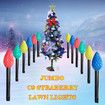 12 Pack C9 Christmas Decorations Outdoor Waterproof, Solar Christmas Path Lights with Pathway Marker Stakes, Solar Powered Lights for Outside Yard