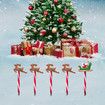 Solar Christmas Pathway Lights, 8 Light Modes, Santa Sleigh and Reindeer Outdoor Decoration, Christmas Yard Lights