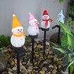 1 Pack Solar Christmas Decorations Outdoor Decor Snowman Stake Lights, Waterproof Walkway Landscape Lights for Winter Yard, Garden (Yellow)