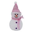 1 Pack Solar Christmas Decorations Outdoor Decor Snowman Stake Lights, Waterproof Walkway Landscape Lights for Winter Yard, Garden (Pink)