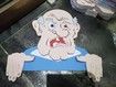 Fence Peeker Yard Art, Garden Nosy Neighbor Funny Grandpa Grandma Couple, Outdoor Lawn Decoration Sign 2pcs
