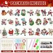 Christmas Countdown Advent Calendar- 24-Day Diamond Painting Craft Kit with Keychain Pendants,Perfect Holiday Gift